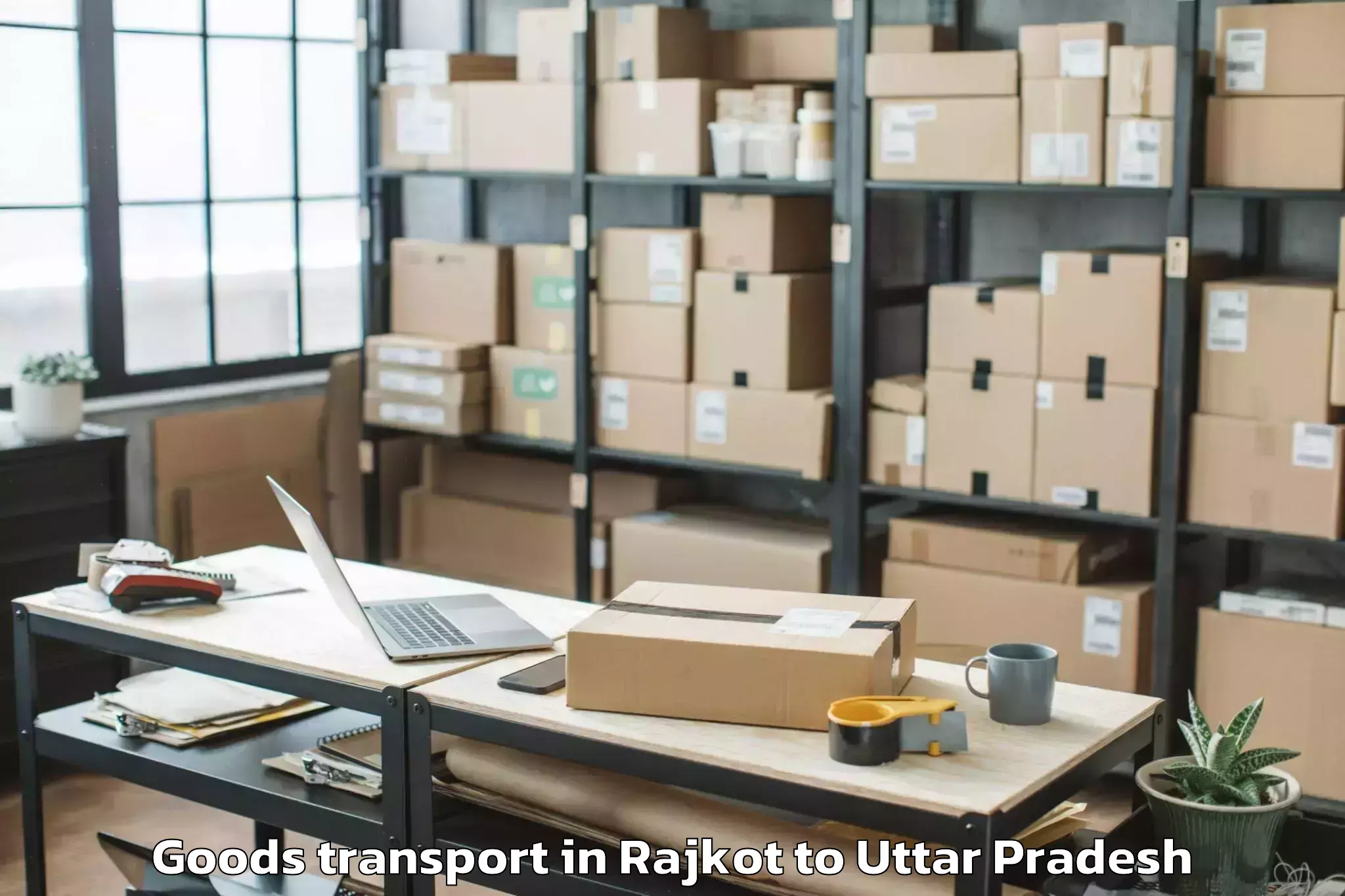 Book Your Rajkot to Gohand Goods Transport Today